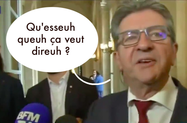Mélanchon se moque accent