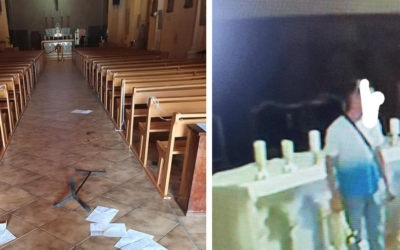 Église profanée à Pérols (34) : « Un homme » (???) jette la croix de l’autel, met le feu et défèque