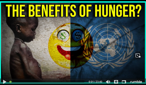 Les Nations Unies ont effacé cet article annonçant « Les avantages de la faim dans le monde » de son site Web